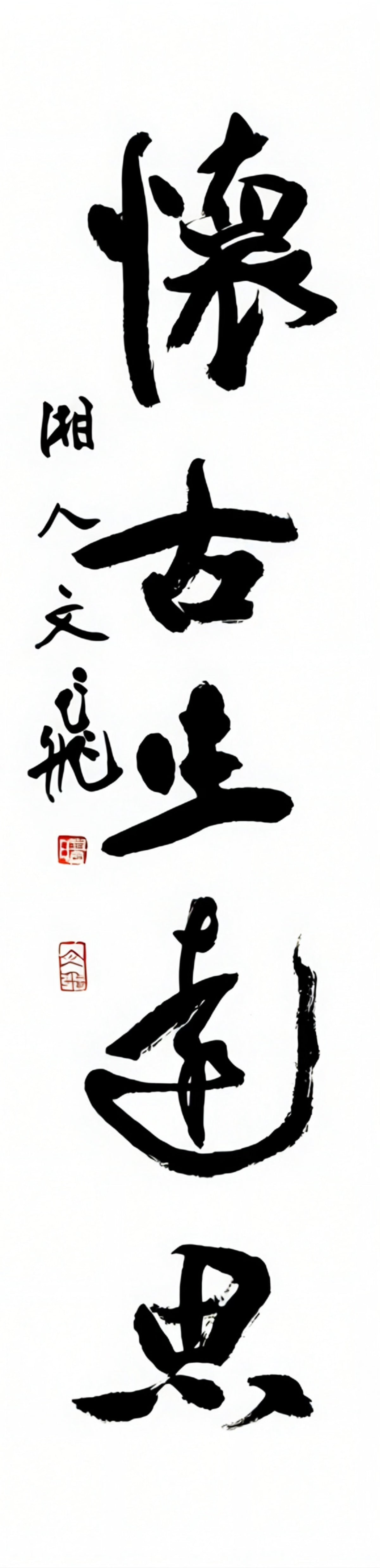 【讀書得真趣，懷古生遠思】対聯    poetic couplet